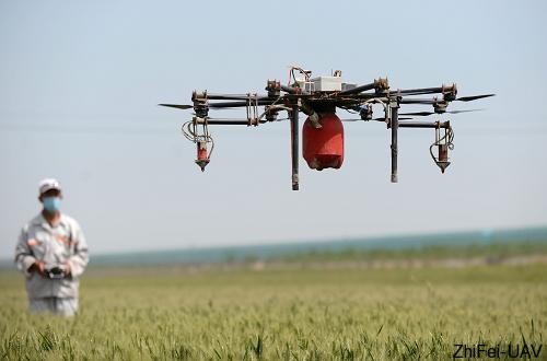 5月19日,工作人員操作無人植保飛機(jī)在石家莊市欒城區(qū)溫家莊村防治病蟲害。新華社記者 王曉 攝 河北智飛極農(nóng)無人機(jī)科技|一鳶科技|行業(yè)定制無人機(jī)